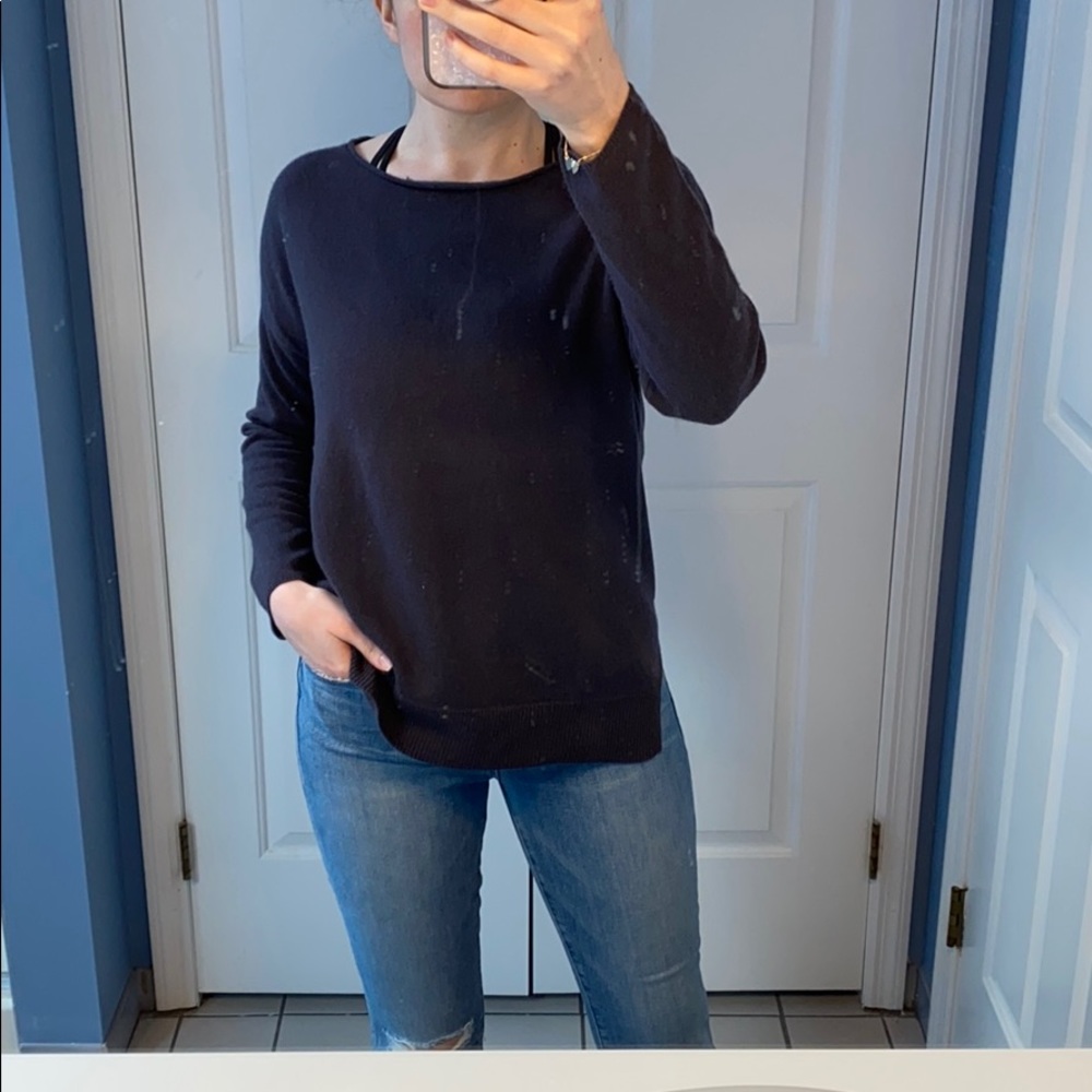 Acrobat Asymmetric Hem Sweater Purple Size Medium